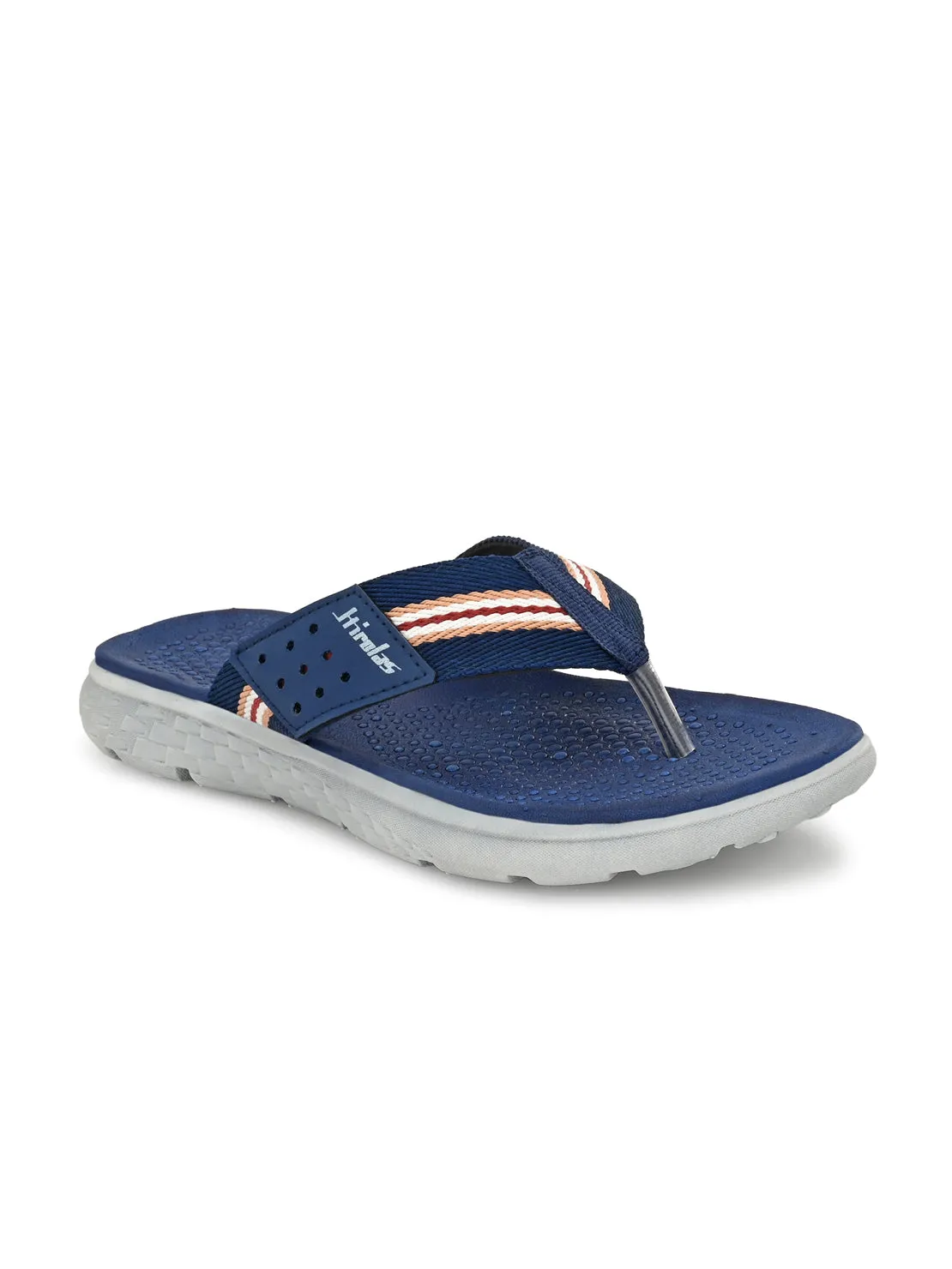 Hirolas® Men's Blue CLOUDWALK | Comfortable | Ultra-Soft | Light-Weight | Shock Absorbent | Bounce Back Technology | Water-Resistant Slippers (HROFF25BLU)