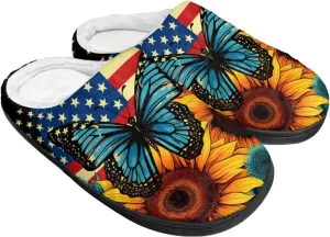 Home Fluffy Slippers, Soft Warm Scuff Slippers for Winter, Anti-Slip House Shoes for Indoor Outdoor