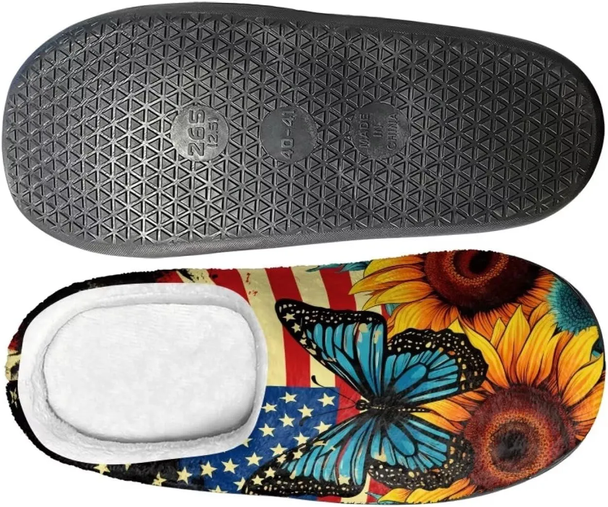 Home Fluffy Slippers, Soft Warm Scuff Slippers for Winter, Anti-Slip House Shoes for Indoor Outdoor