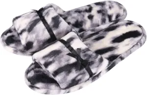 Home Slipper Open Toe Slippers Womens Soft Fuzzy Flannel Memory Foam Non-Slip Indoor Slippers
