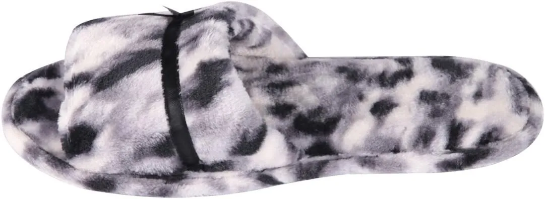 Home Slipper Open Toe Slippers Womens Soft Fuzzy Flannel Memory Foam Non-Slip Indoor Slippers