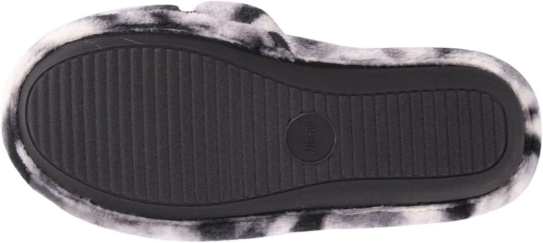 Home Slipper Open Toe Slippers Womens Soft Fuzzy Flannel Memory Foam Non-Slip Indoor Slippers