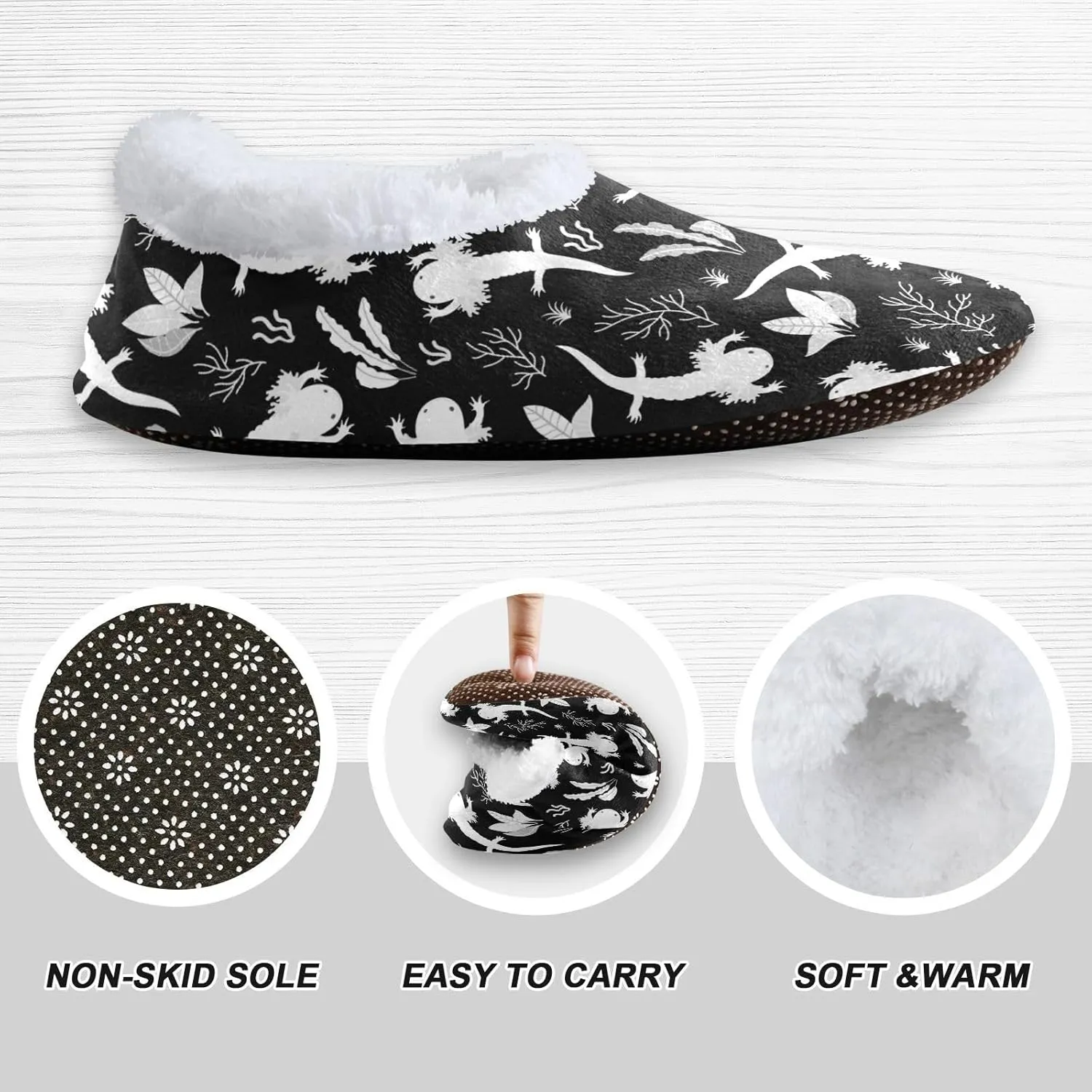 House Slippers Fuzzy Memory Foam Soft Slipper Socks for Woman Men