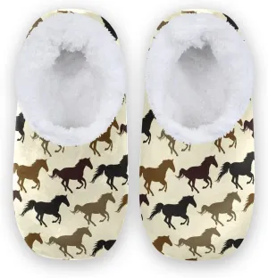 House Slippers Fuzzy Memory Foam Soft Slipper Socks for Woman Men