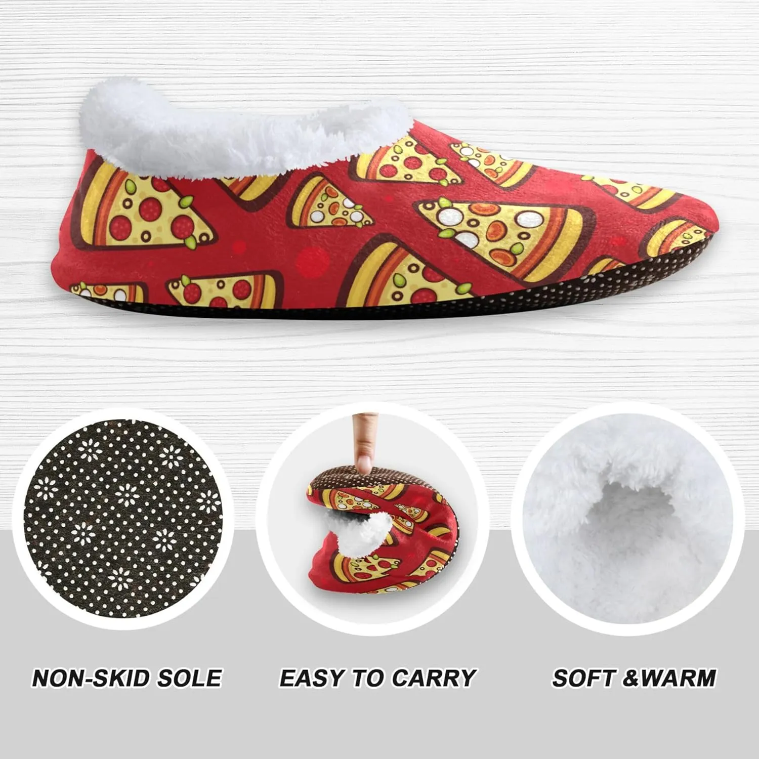 House Slippers Fuzzy Memory Foam Soft Slipper Socks for Woman Men
