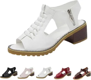 Hrtesus Funfany Womens Orthotic Sandals, Comfy Thick Sole Wedge Orthotic Sandals for Women