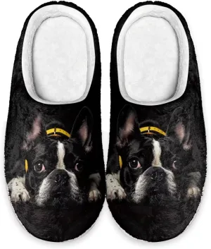HUGS IDEA Slipper for Women Men Soft Scuff Slippers Anti-Slip Bedroom House Shoes Warm Cozy Plush