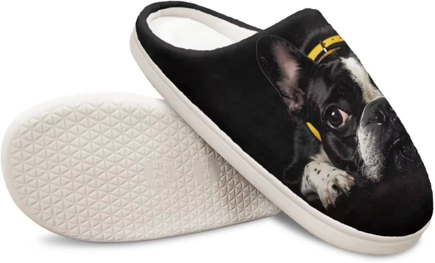 HUGS IDEA Slipper for Women Men Soft Scuff Slippers Anti-Slip Bedroom House Shoes Warm Cozy Plush