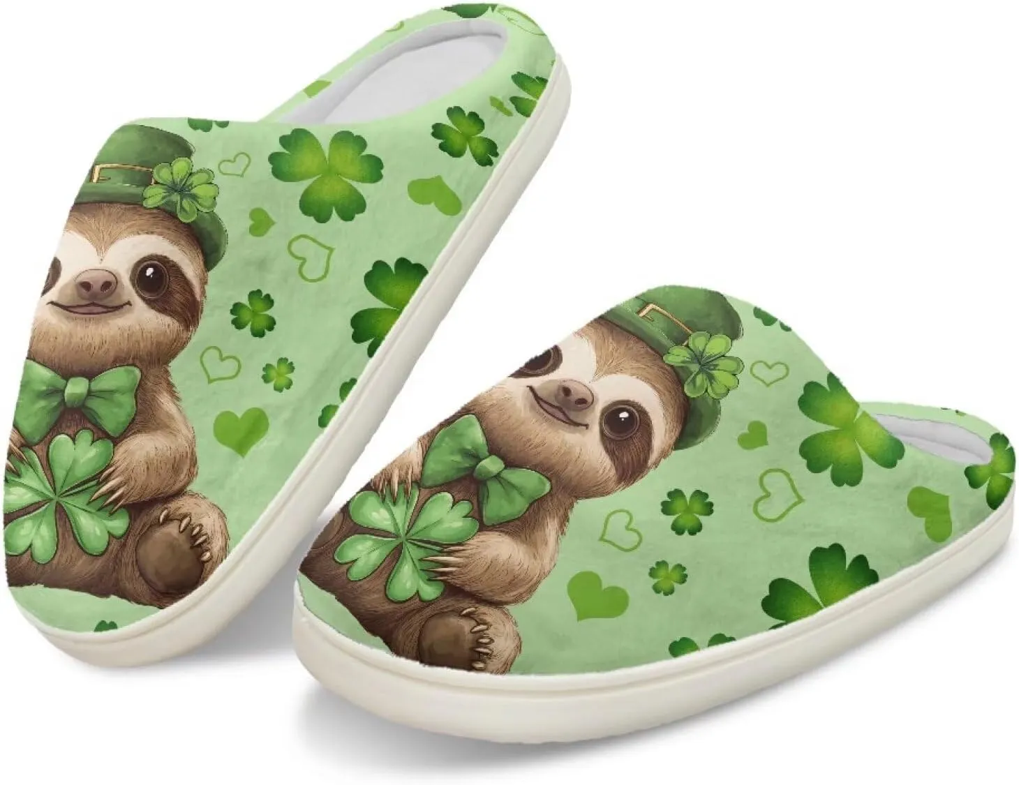 HUGS IDEA Slippers for Womens Warm Memory Foam Anti-Slip Cotton Slippers Home Bedroom Shoes Indoor Outdoor