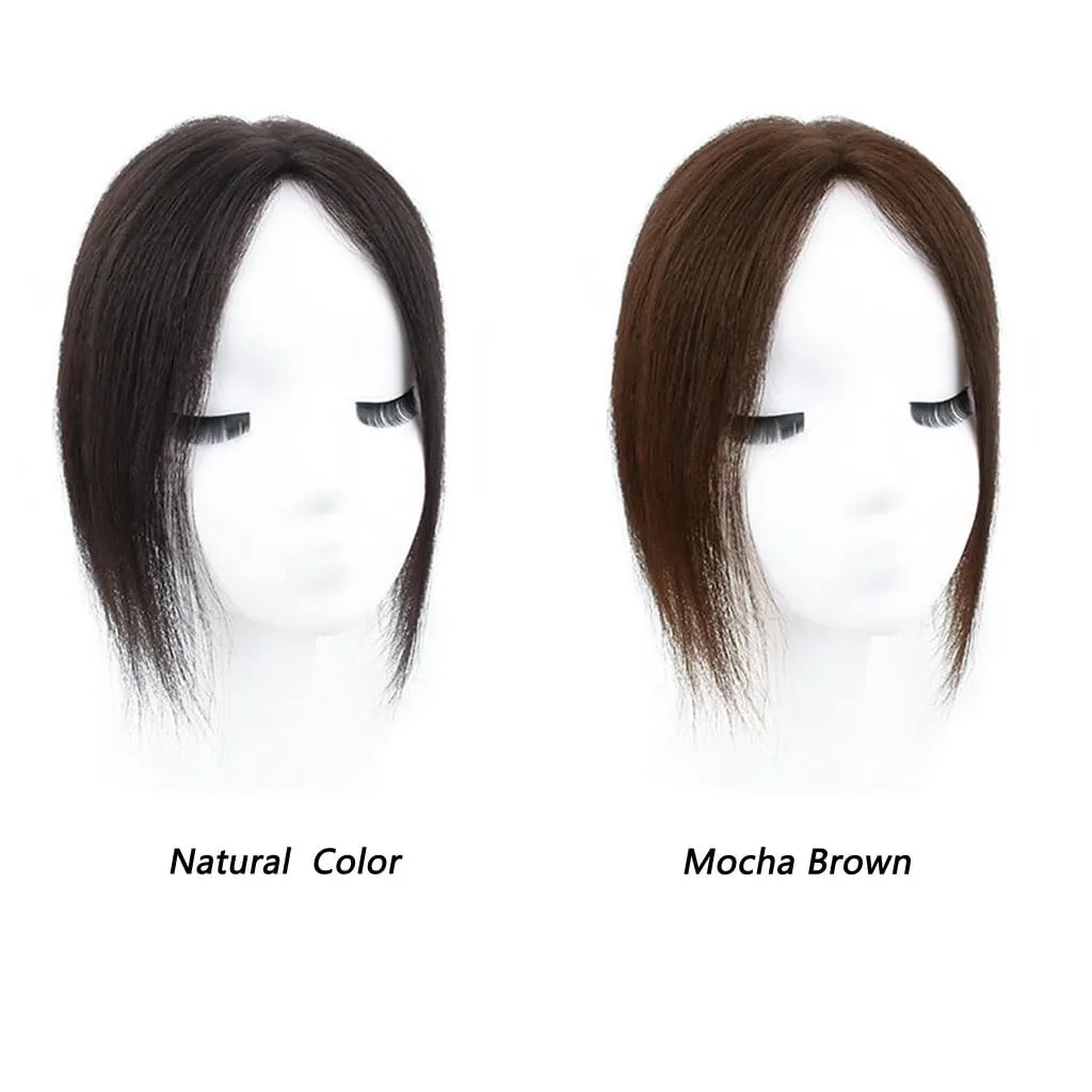 Human Hair Toppers for Women Swiss Base Clip in Topper Middle Part Straight Hair Toppers with Thinning Hair Hairpieces 7 * 9 25cm Natural Color