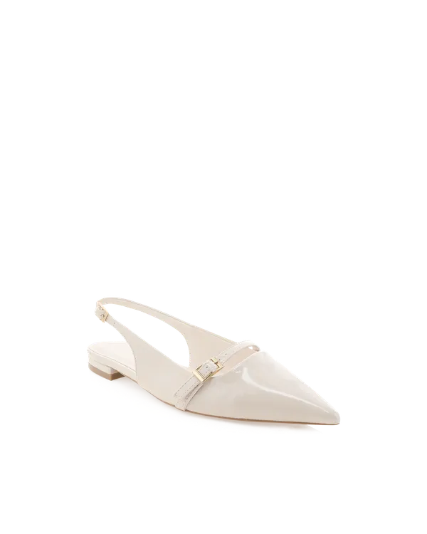 Ilie Flats - Ivory Patent