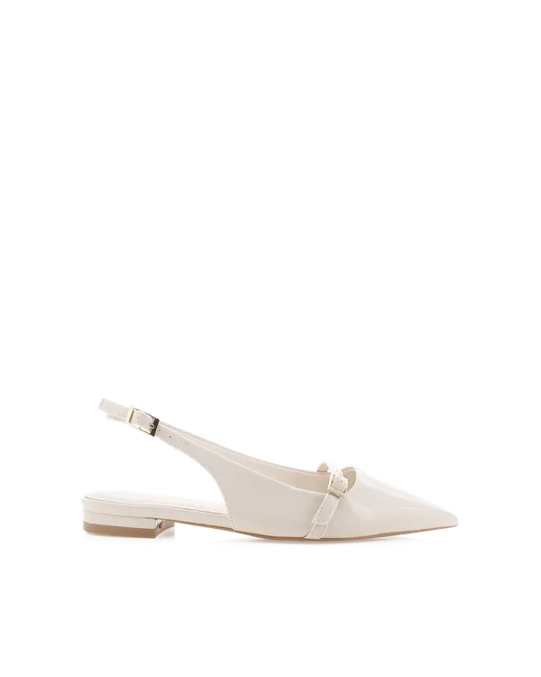 Ilie Flats - Ivory Patent