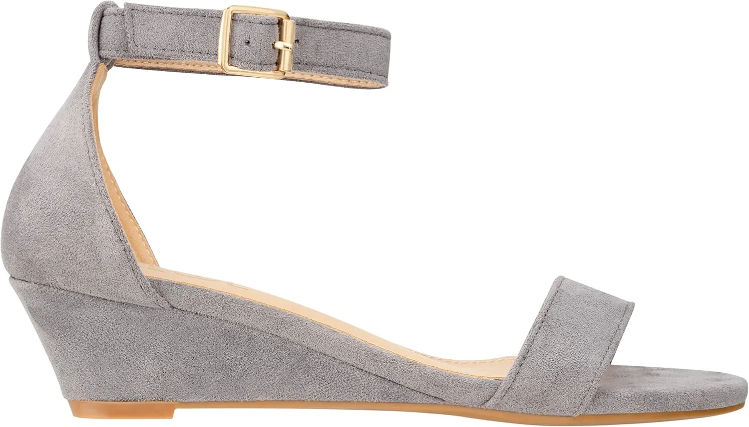 ILLUDE Women's Open Toe Ankle Strap Low Wedge Sandal Comfortable Platform Heeled Sandals