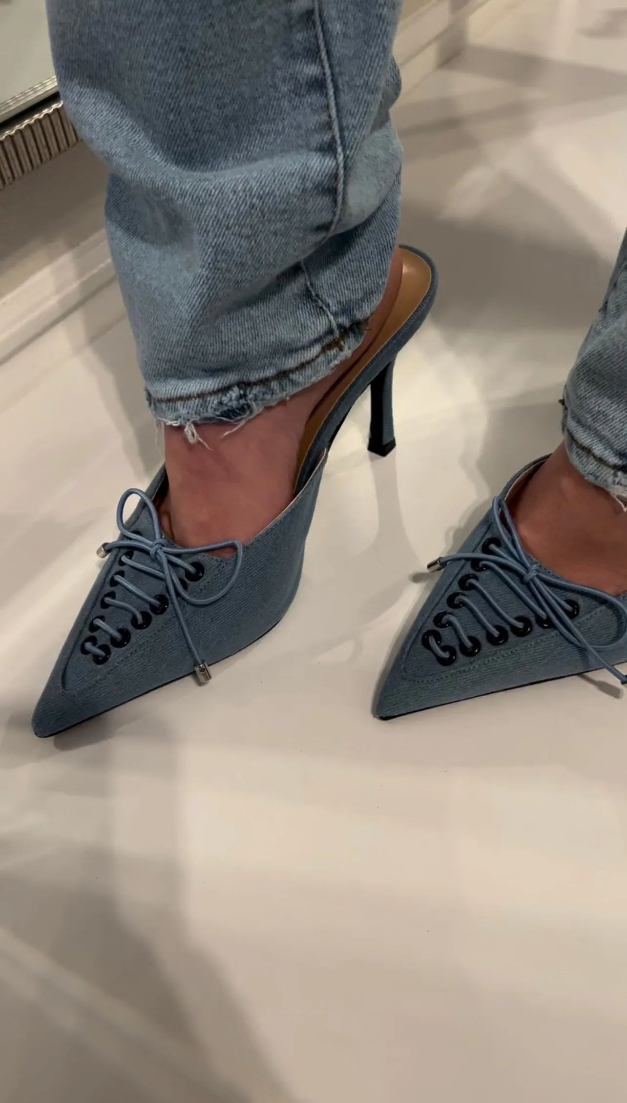 Jasmyn Mule Heel - Denim