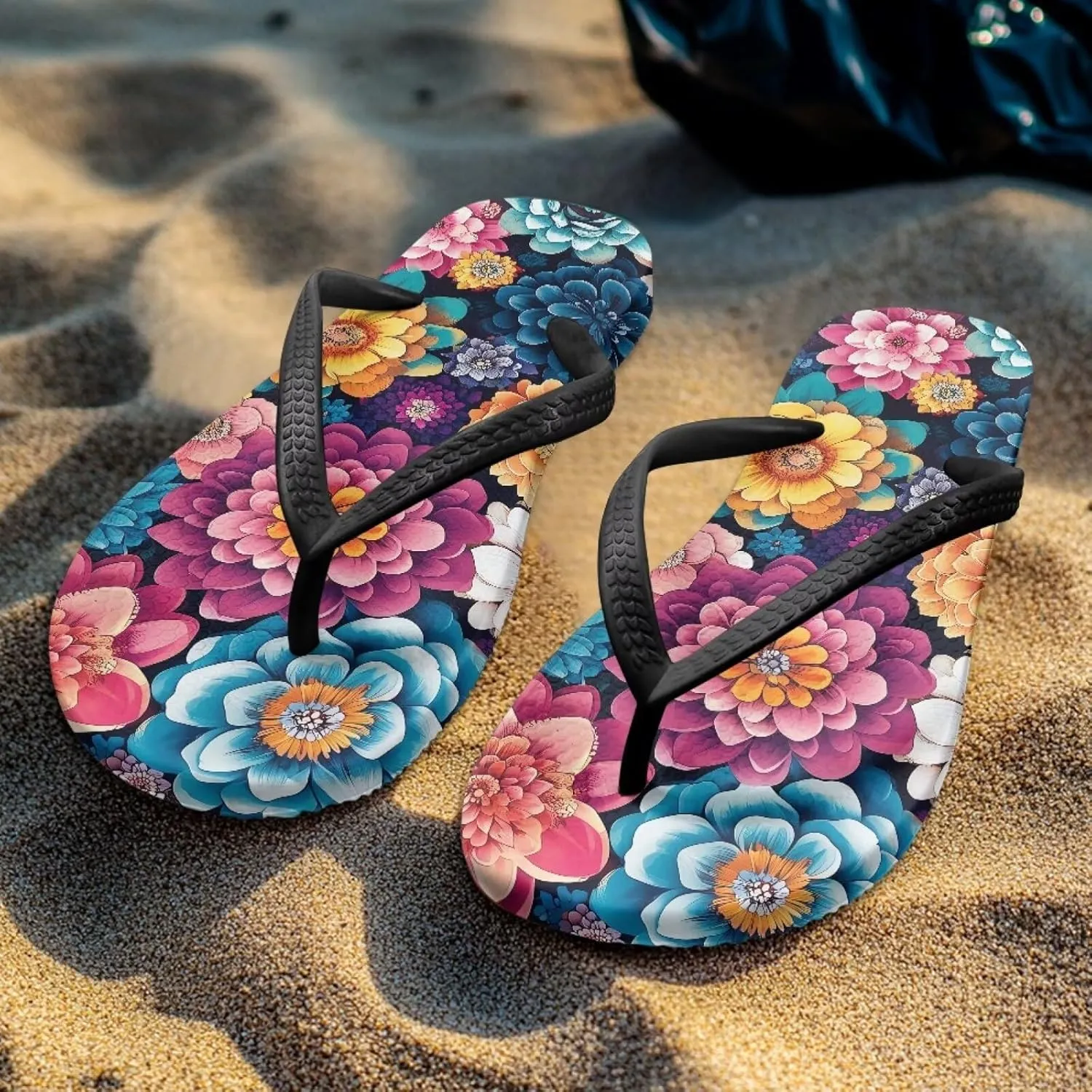 Jeiento 70S Flip Flops for Women Non Slip Beach Thong Sandals Slip On Bathroom Shower Shoes Comfort Walking Footwear Casual Shoes