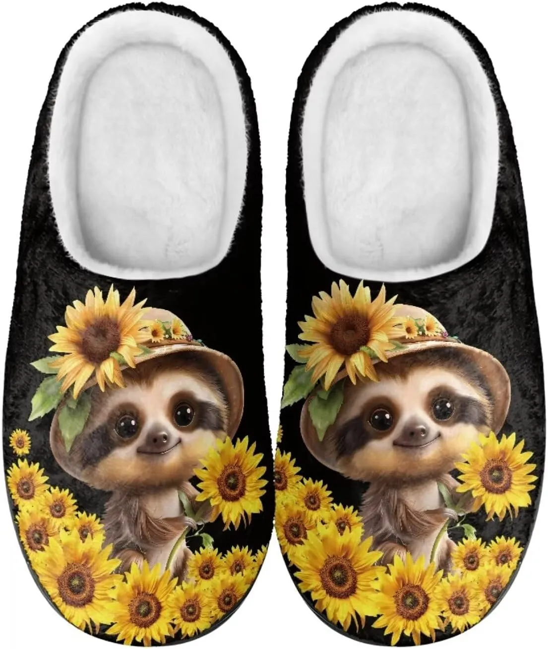 Jeiento Cute Otter Womens Slippers Comfy Non Slip Closed Toe Bedroom Slipper Fluffy Winter House Shoes