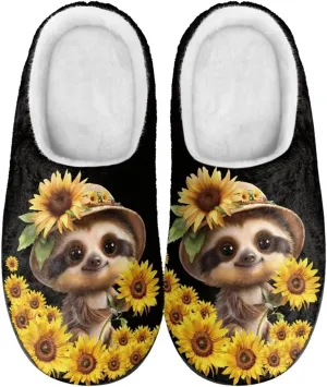 Jeiento Cute Otter Womens Slippers Comfy Non Slip Closed Toe Bedroom Slipper Fluffy Winter House Shoes