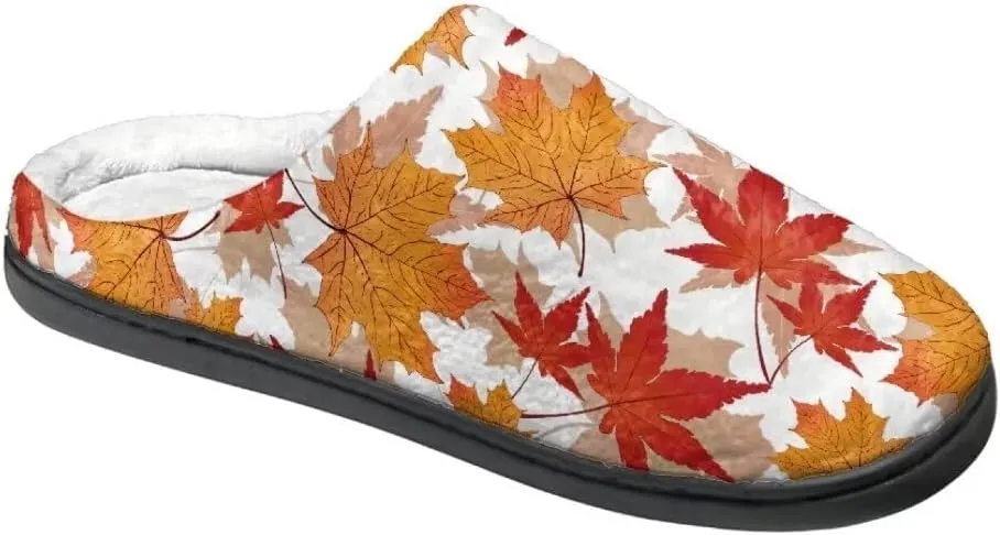 Jeiento Slippers for Women Warm Cotton Memory Foam Scuff Slippers Fuzzy Fluffy Spa Hotel House Home Indoor Slippers for Ladies
