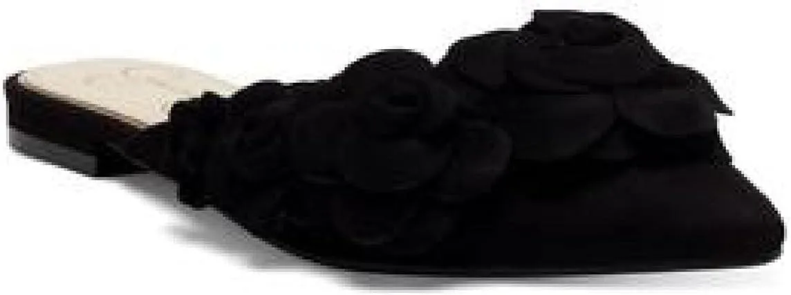 Jessica Simpson Cymia Women's Slip-on Flat Floral Embellished Pointed Toe Mules