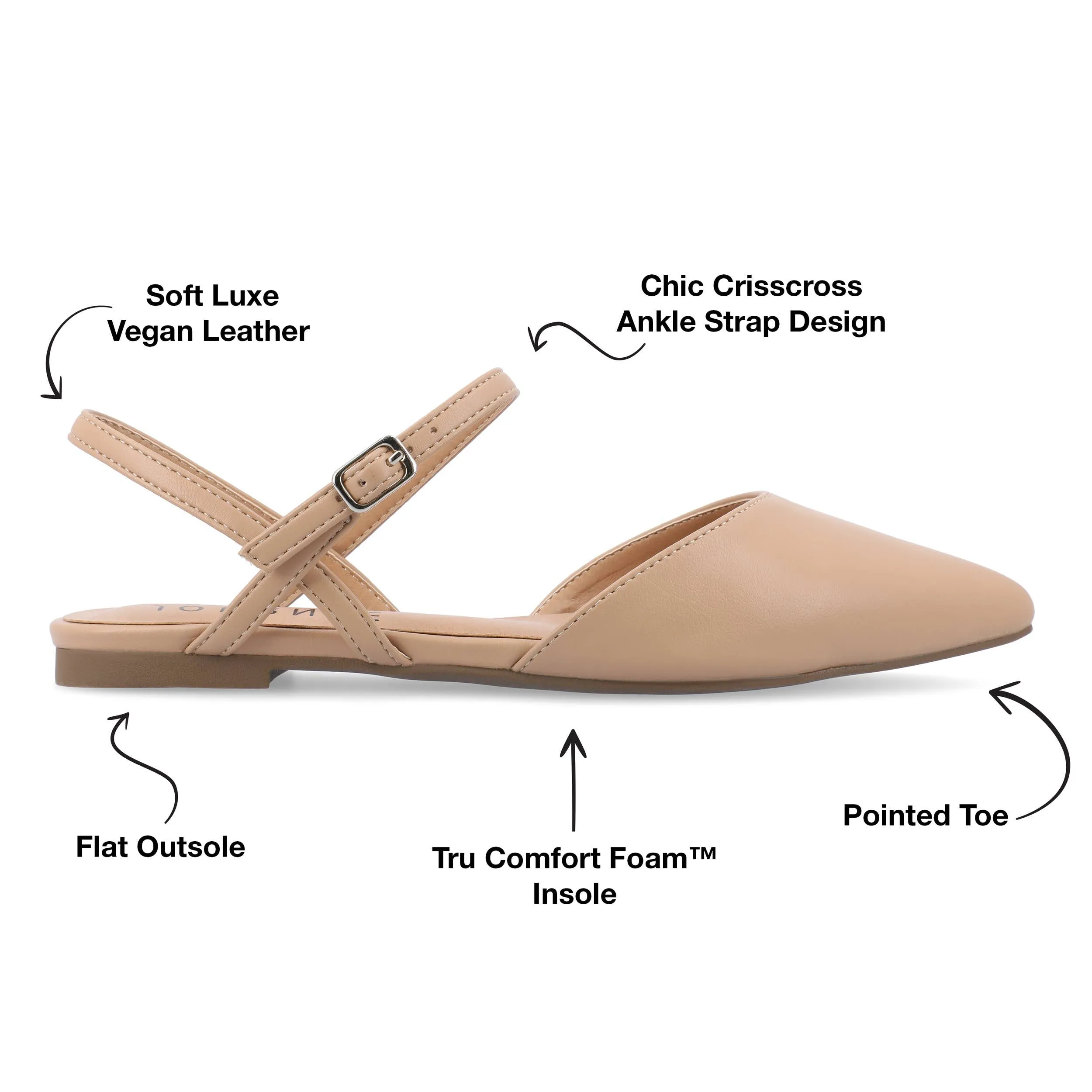Journee Collection Women's SuperNatural Martine Flats
