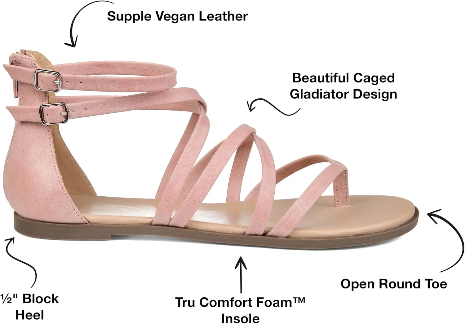 Journee Women's Comfort Foam Zailie Flat Sandals