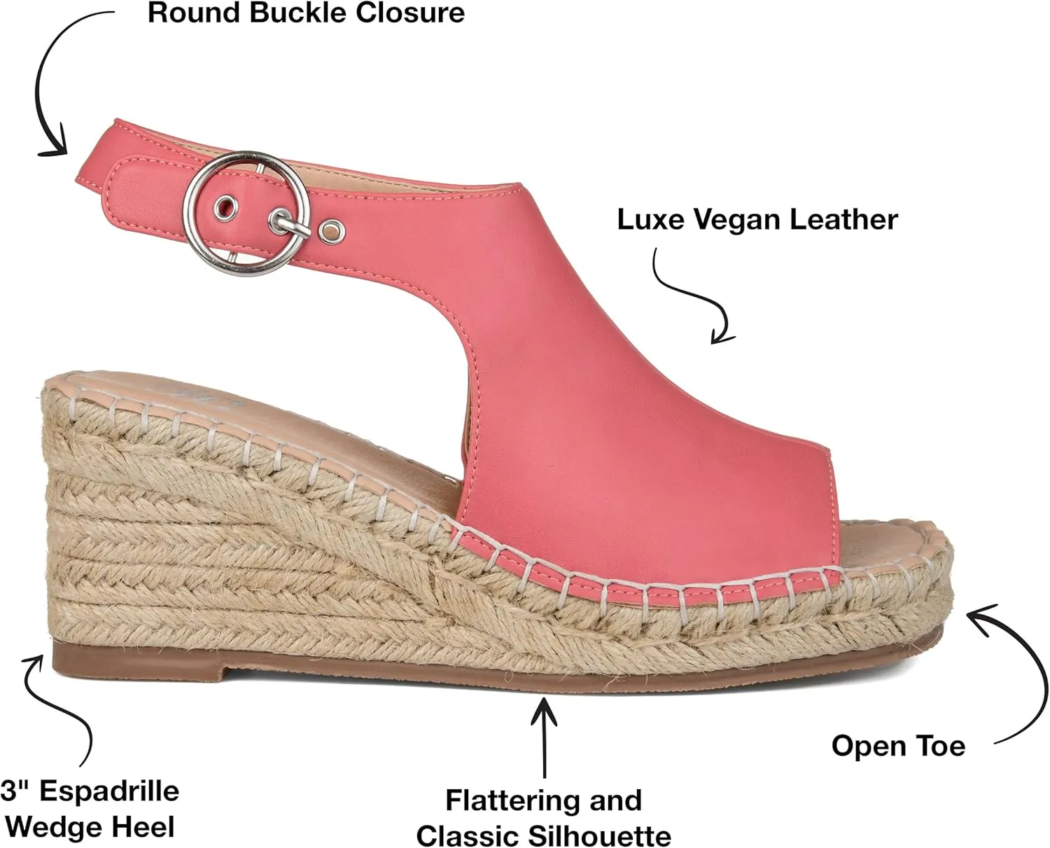 Journee Women's Crew Espadrille Wedge Sandals