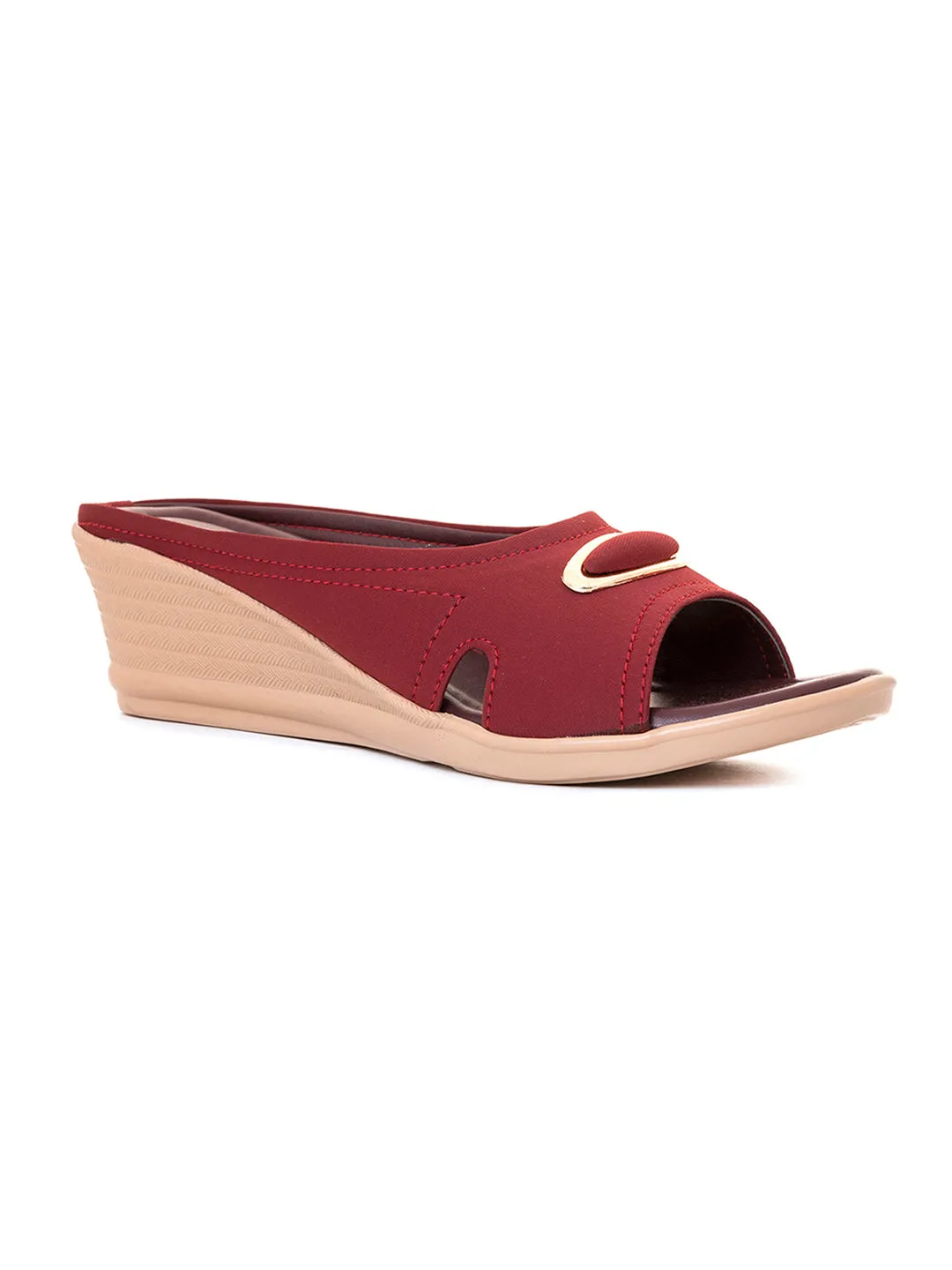 Khadim Wedge Heel Mule Slip On Sandal for Women