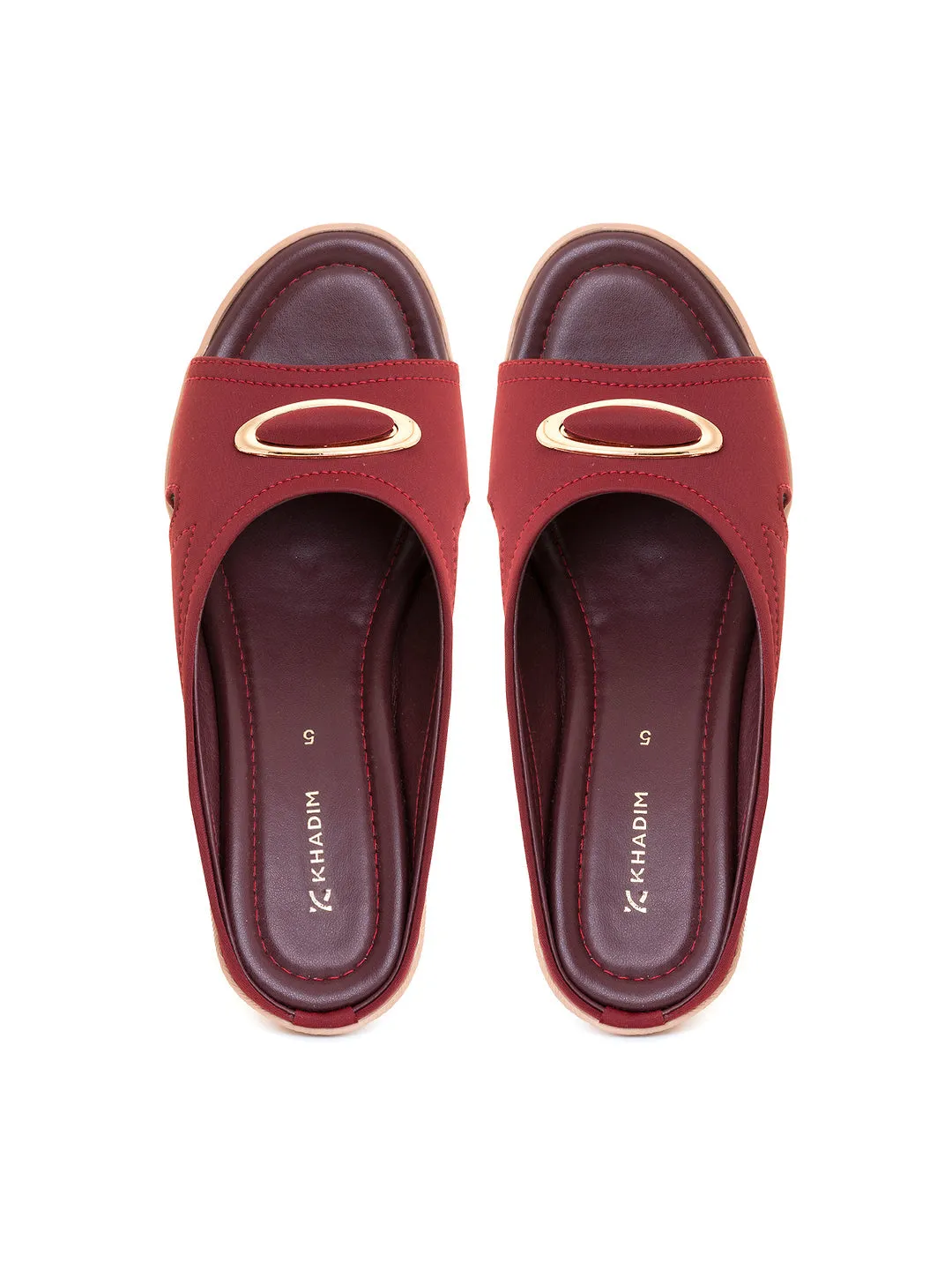 Khadim Wedge Heel Mule Slip On Sandal for Women