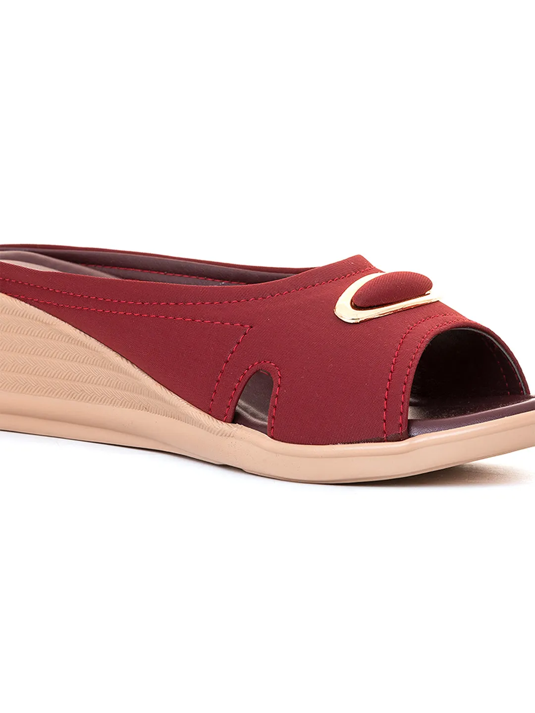 Khadim Wedge Heel Mule Slip On Sandal for Women