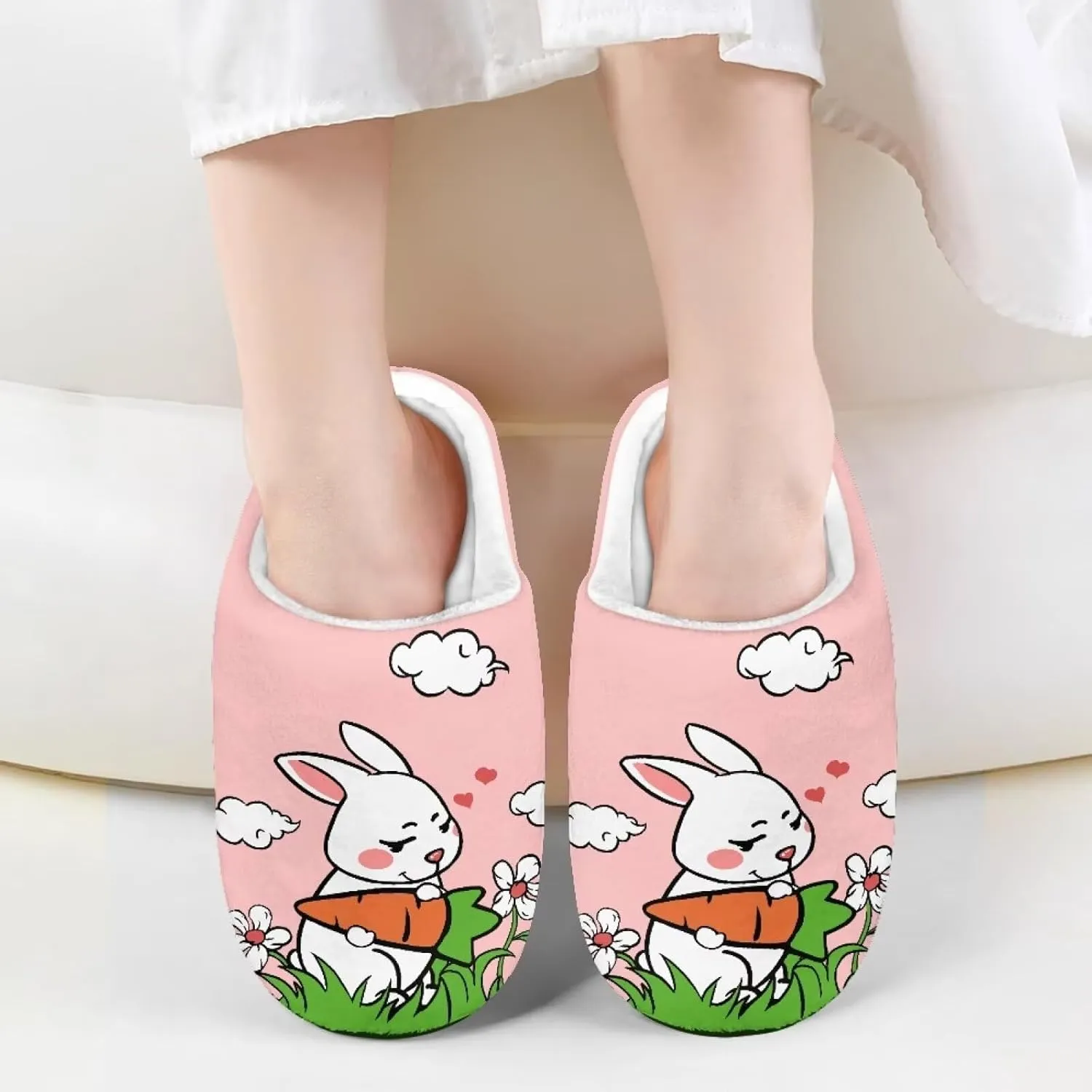 Kid Animal Plush Slipper Floral Fluffy Non-Slip Bedroom Winter Slipper Cozy Outdoor Home Cotton Slipper for Kid