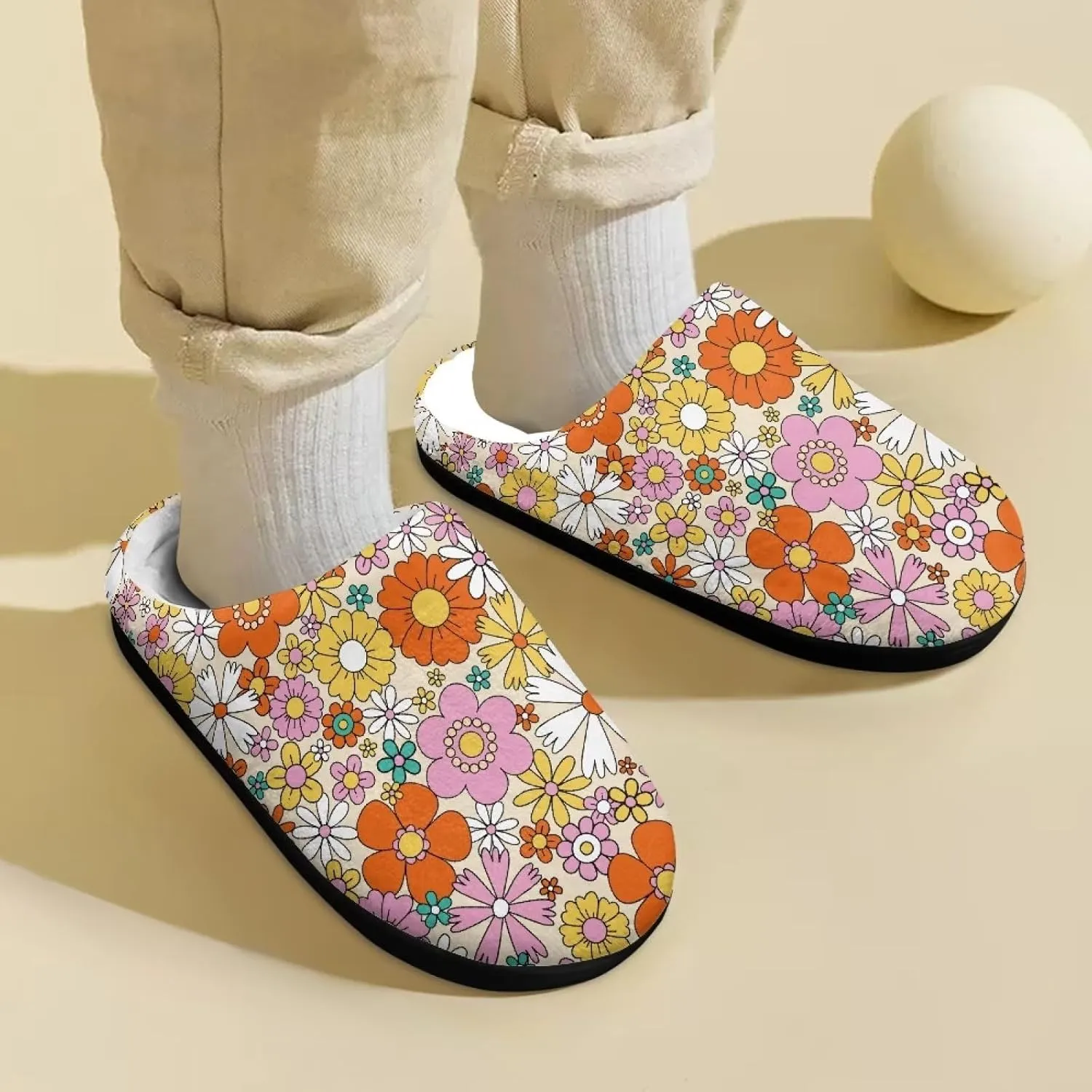 Kids Winter Slipper Boys Girls Cute Slippers Plush Warm Household Slipper Flat Non-Slip Slippers Indoor Shoes