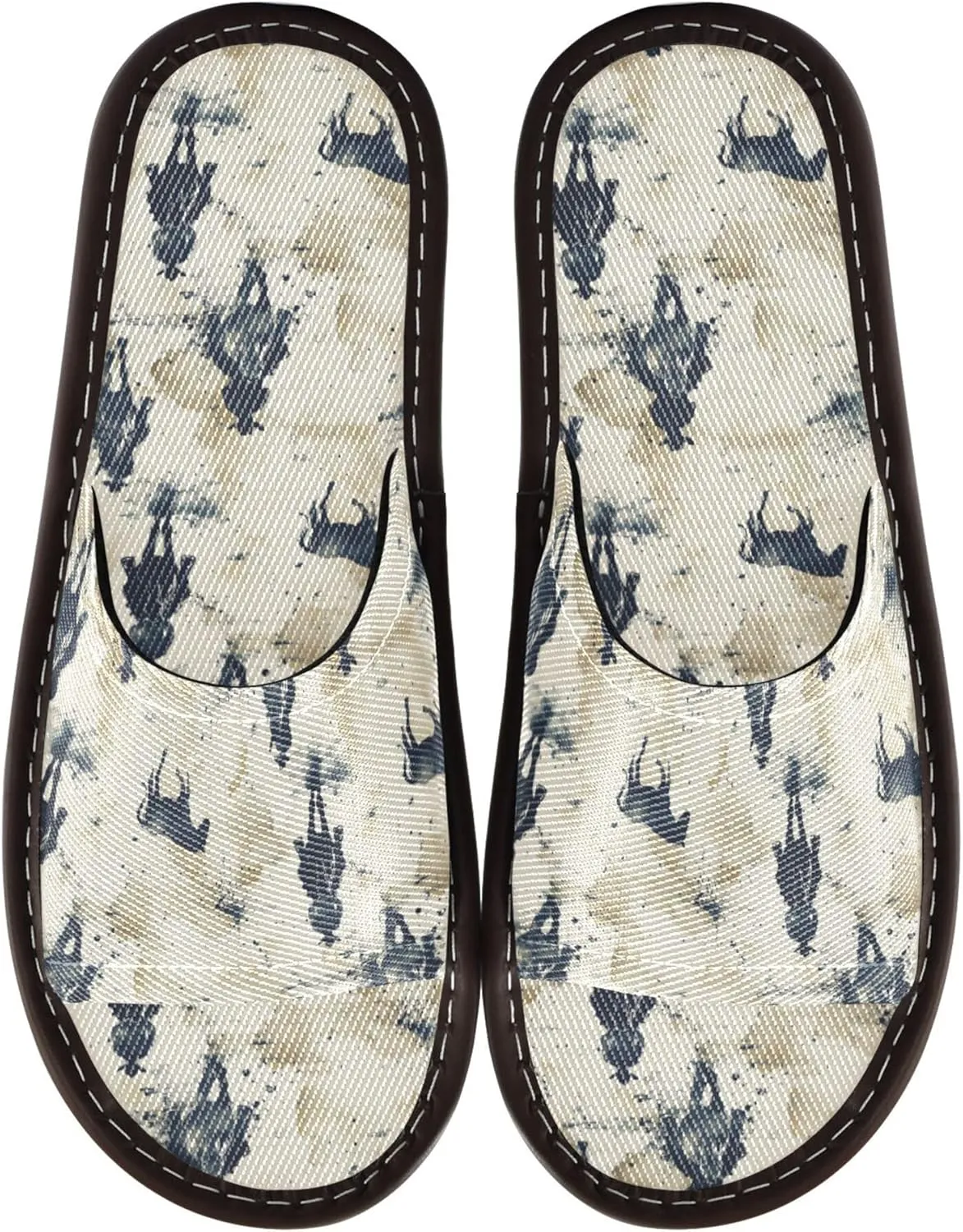 KLL Bathroom Shower Slippers Indoor and Outdoor Reusable Non-Slip Bedroom Slipper for Travel, Hotel, Party, Guests