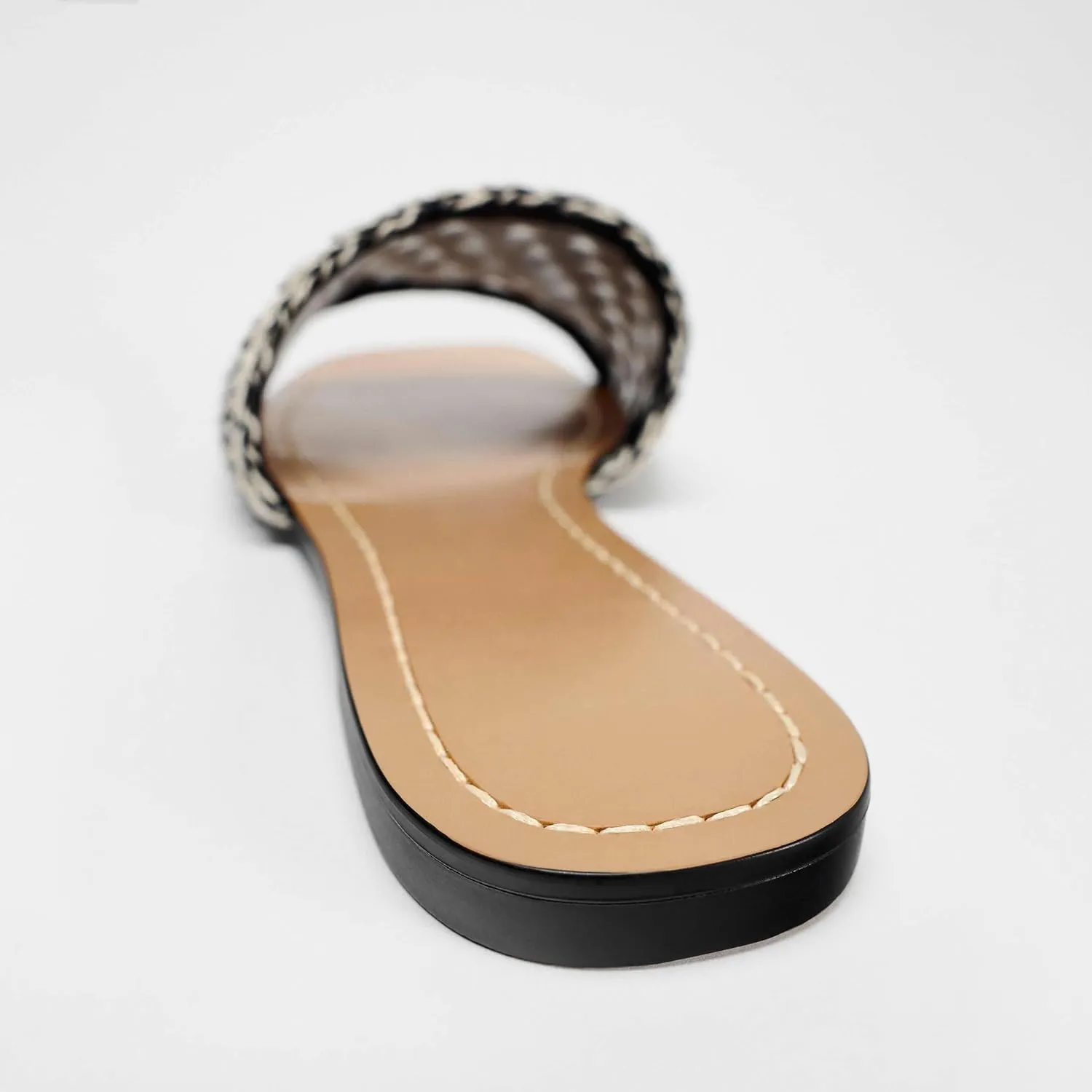 Kluolandi Woven Slides for Women Slip On Open Toe Braid Slide Sandals Womens Flat Sandals