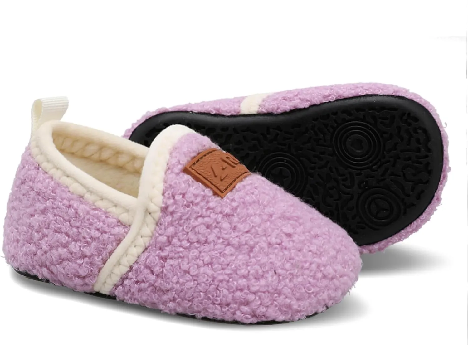 L-RUN Toddler Boys Girls House Slippers Indoor Home Shoes Warm Slipper Socks for Kids Baby Soft Winter Warm Walking Shoes