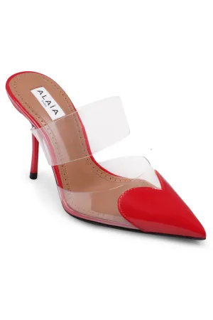 Le Coeur 90mm Patent Mule | Red