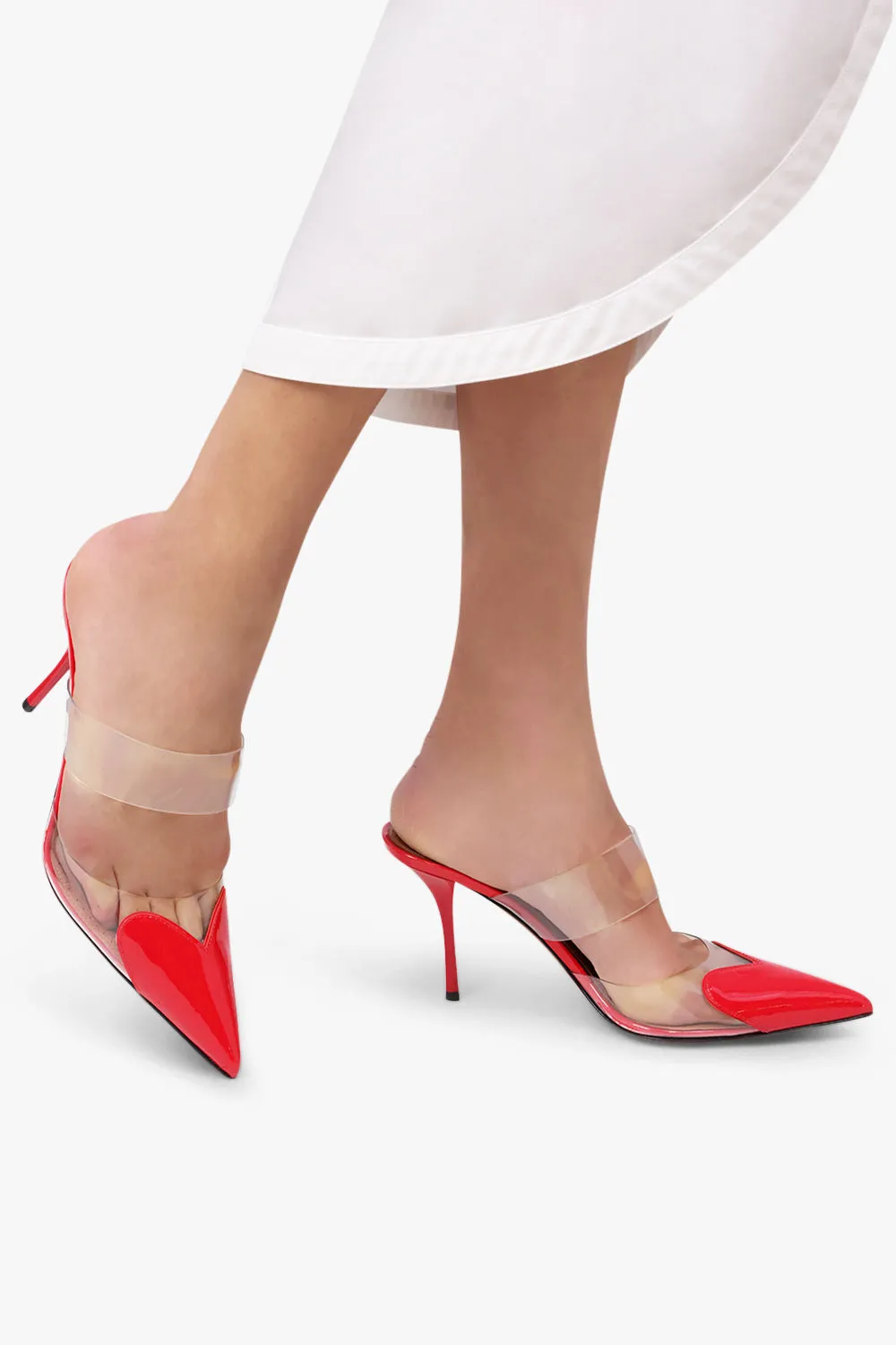 Le Coeur 90mm Patent Mule | Red