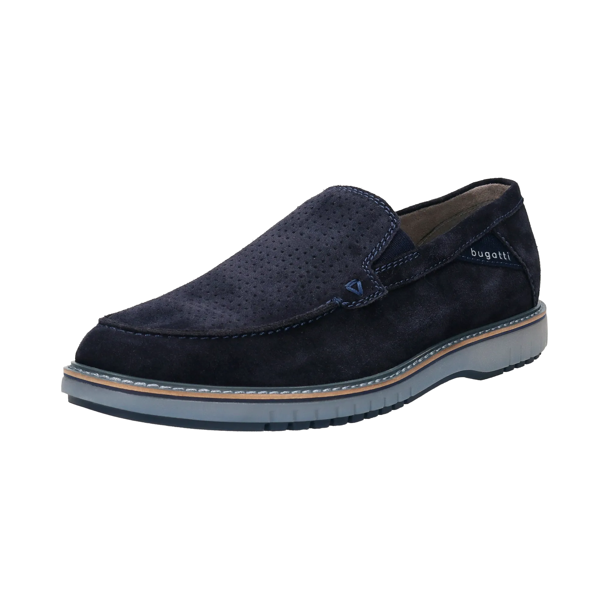 Leder Slip on dunkelblau