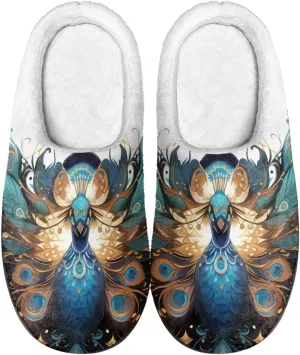Leopard Ladybug Winter Cozy&Comfy Slippers for Women, Halloween Girl's Warm Slipper Winter Casual Indoor Shoes