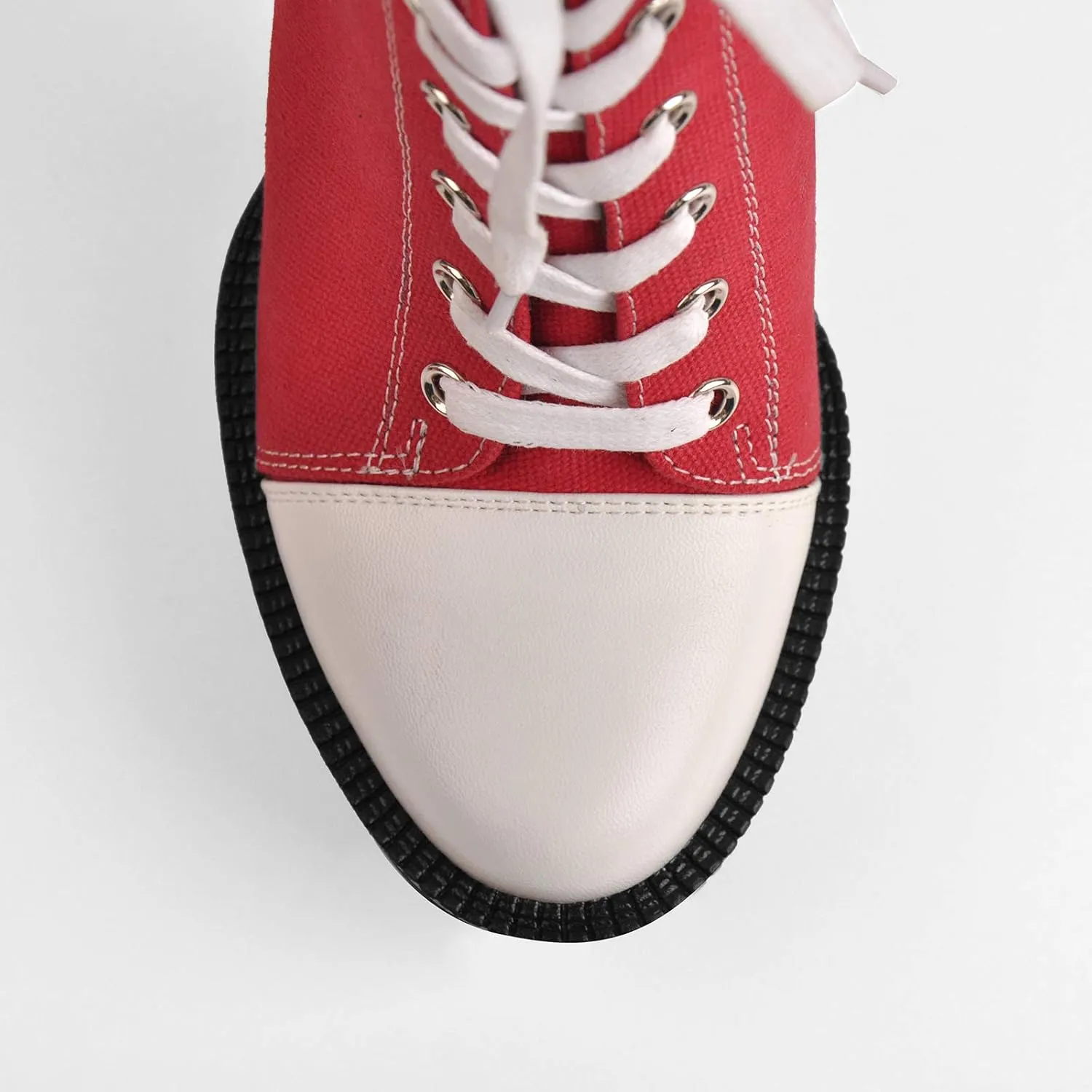 LISHAN Women's Platform Canvas High Heels