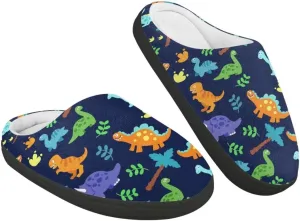 Little Kids Boys Girls House Cotton Slippers Cute Indoor Fluffy Slides Comfortable Elastic Warm Shoes for Yard Size 9-15 Black Sole