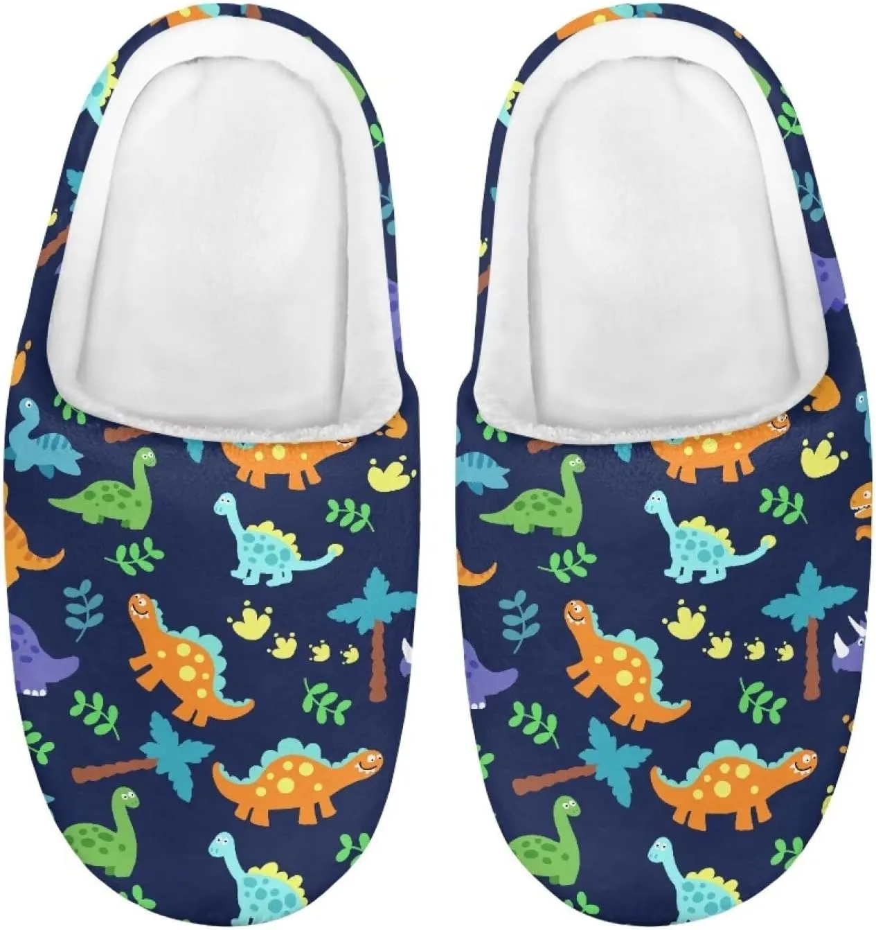 Little Kids Boys Girls House Cotton Slippers Cute Indoor Fluffy Slides Comfortable Elastic Warm Shoes for Yard Size 9-15 Black Sole