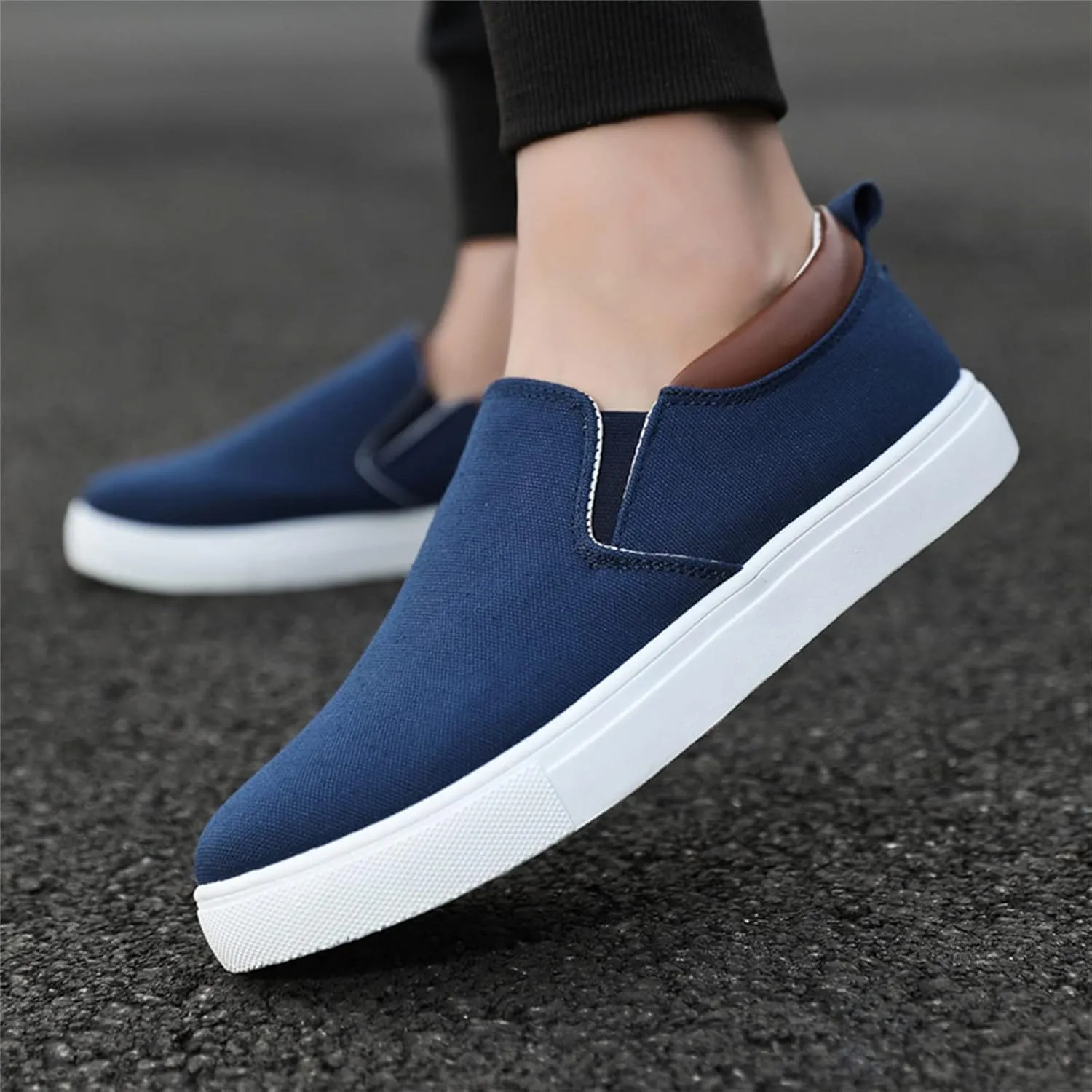 Loafers for Men Casual Slip On Shoes Comfortable Boat Shoes Fashion Flat Walking Shoes with Anti Slip Sole