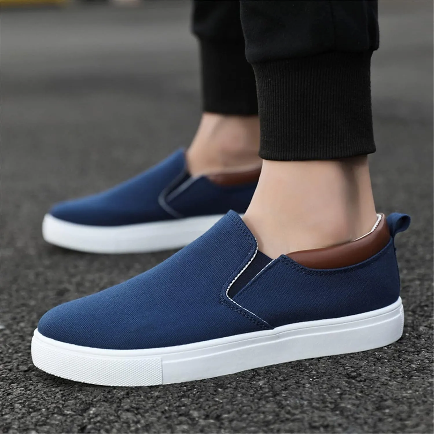 Loafers for Men Casual Slip On Shoes Comfortable Boat Shoes Fashion Flat Walking Shoes with Anti Slip Sole