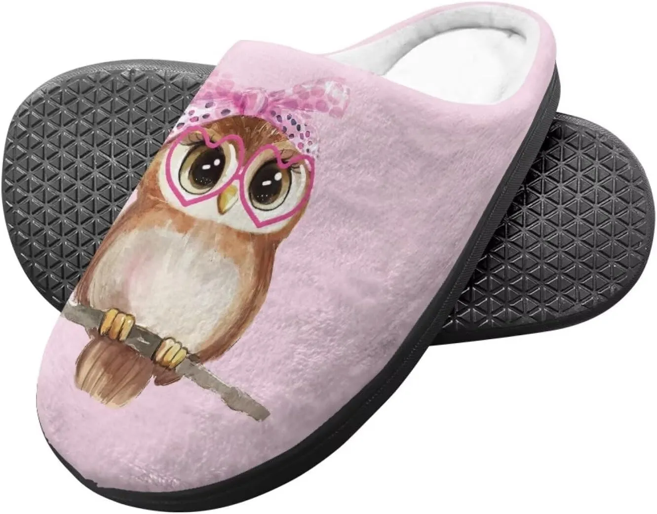 Lotusorchid Kids House Slipper for Boys Girls, Cozy Warm Boys Sleep Slippers with Rubber Sole, Closed Toe Slip On Bedroom Slippers