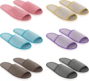 Maeline Spa Slippers, Non Slip Disposable Wholesale Bulk Hotel Slippers for Guests, Multi Color Reusable House Slippers, Indoor, Bathroom, Bedroom, Travel Slippers for Women, Men, Unisex