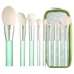 Makeup Brushes with Storage Case, 9 Pcs Professional Synthetic Foundation Brush,Concealer Blending Eyeliner Powder Eyeshadow Contour Brushes for Makeup,Gifts for Women