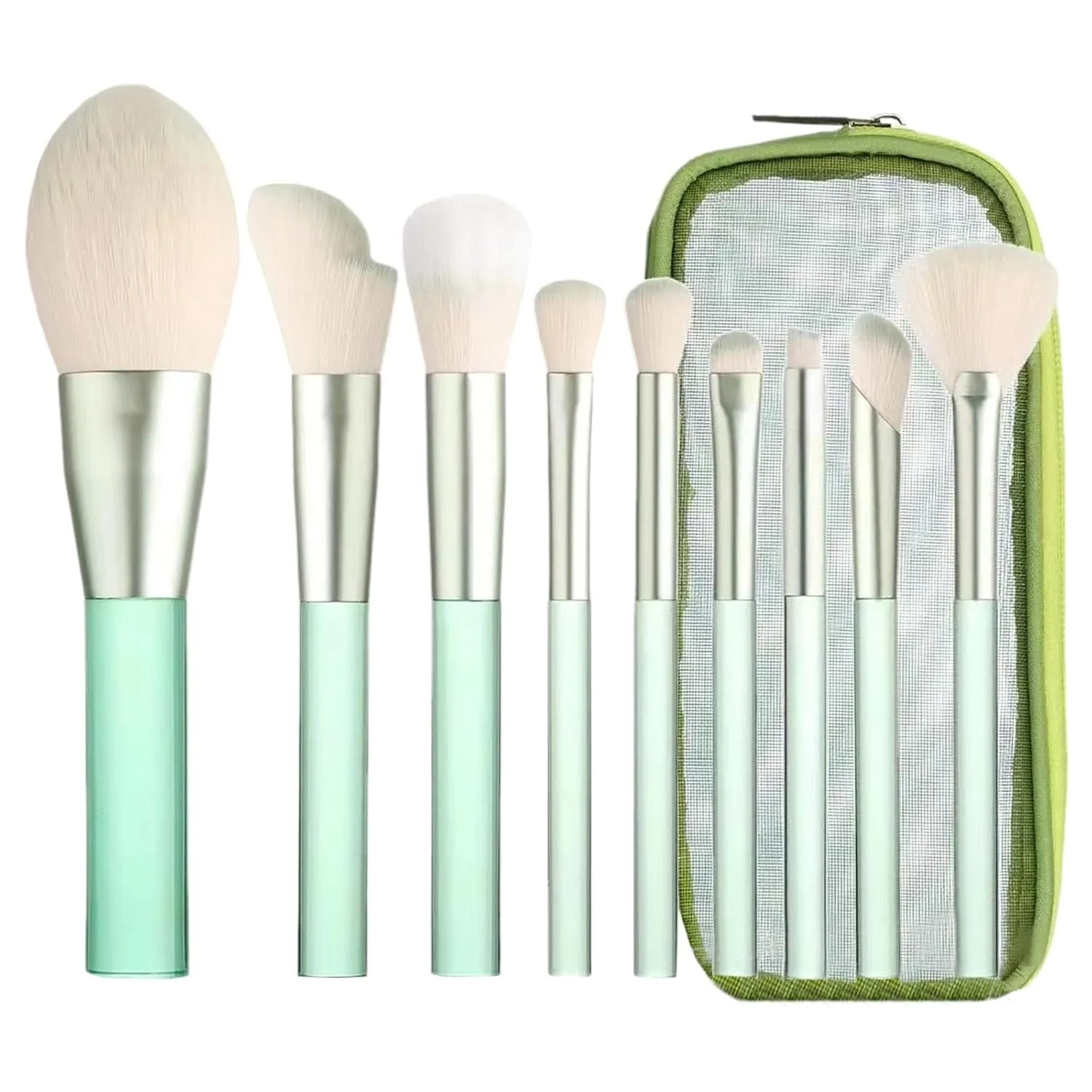 Makeup Brushes with Storage Case, 9 Pcs Professional Synthetic Foundation Brush,Concealer Blending Eyeliner Powder Eyeshadow Contour Brushes for Makeup,Gifts for Women