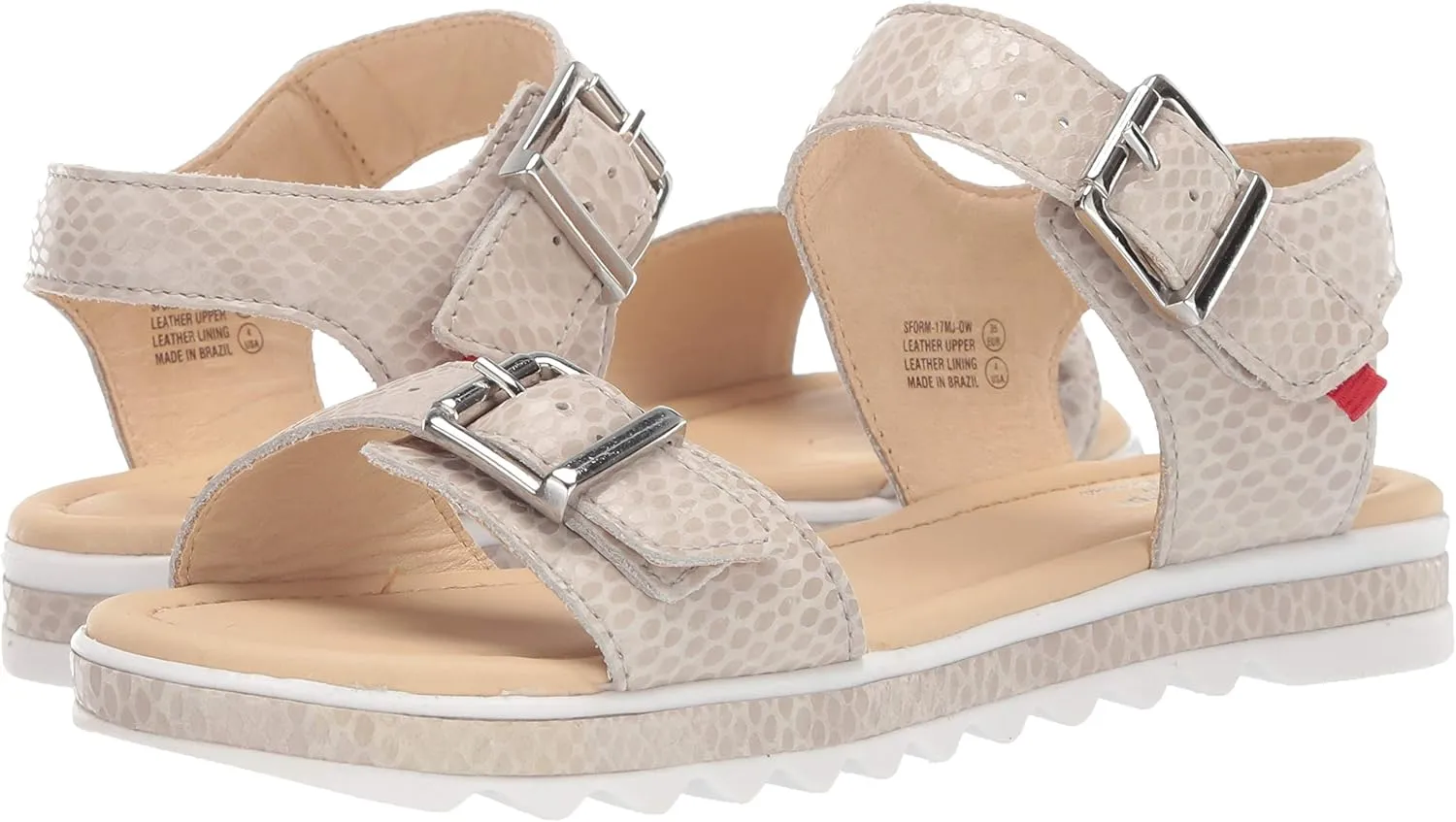 Marc Joseph New York Unisex-Child Kids Boys/Girls Leather Made in Brazil Buckle Sandal Loafer