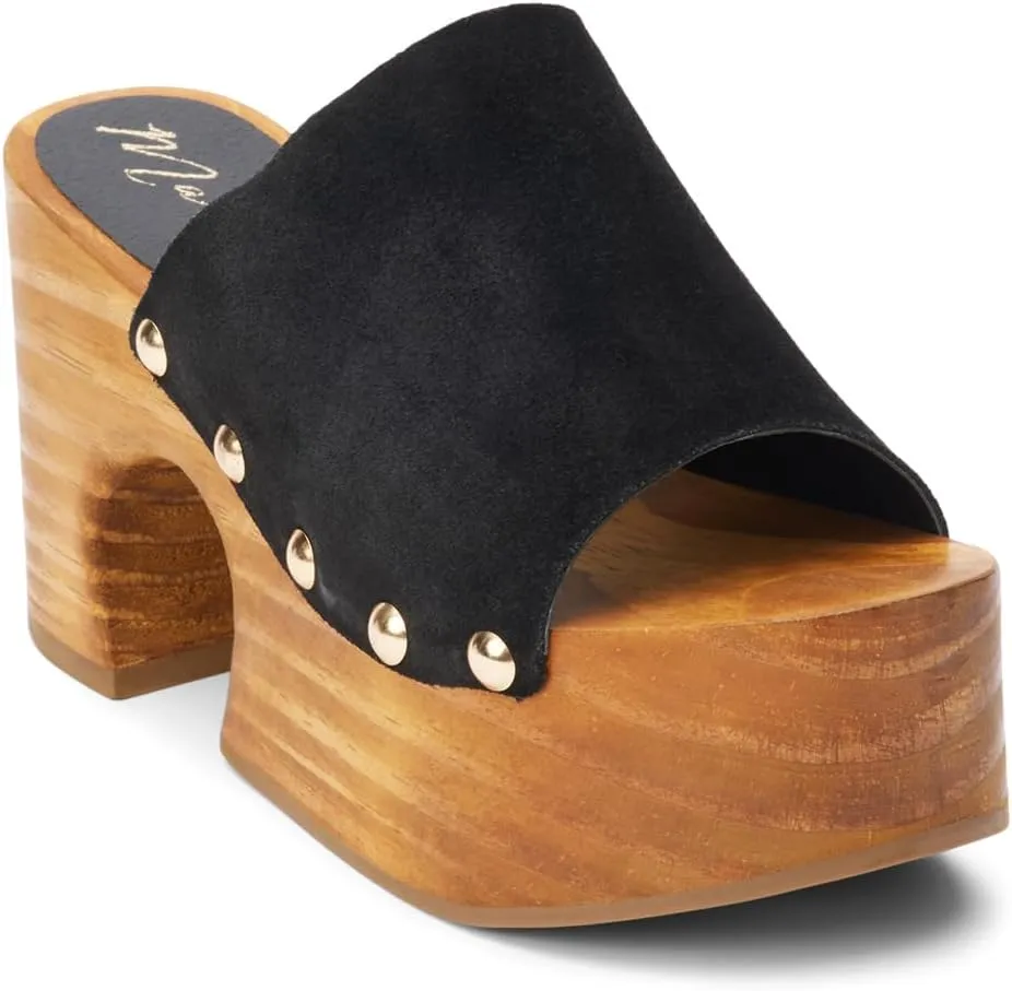 Matisse Womens Knox Studded Platform Casual Sandals Casual High Heel 3" & Up - Black
