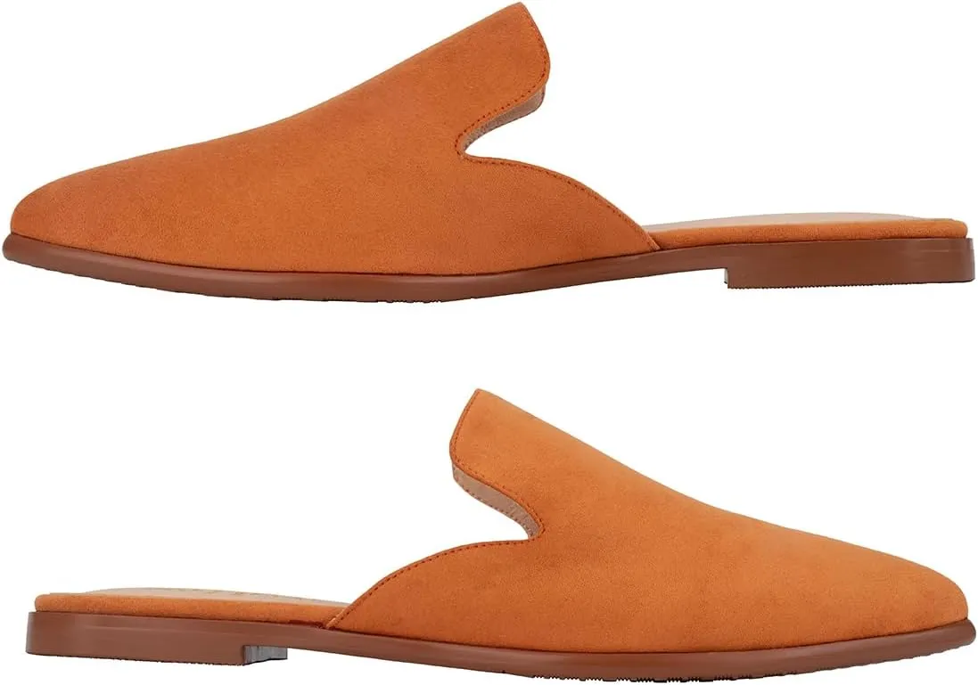 Maypie Womens Flat Mules Closed Pointed Toe Slip On Loafer Slides Backless Shoes